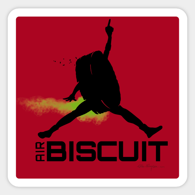 Air Biscuit Sticker by Smiling_Tater_Design